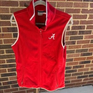 Columbia Red Sleeveless Fleece Vest
